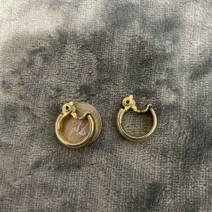 Vintage 80’s Gold and Silver Sided Clip-on Earrings